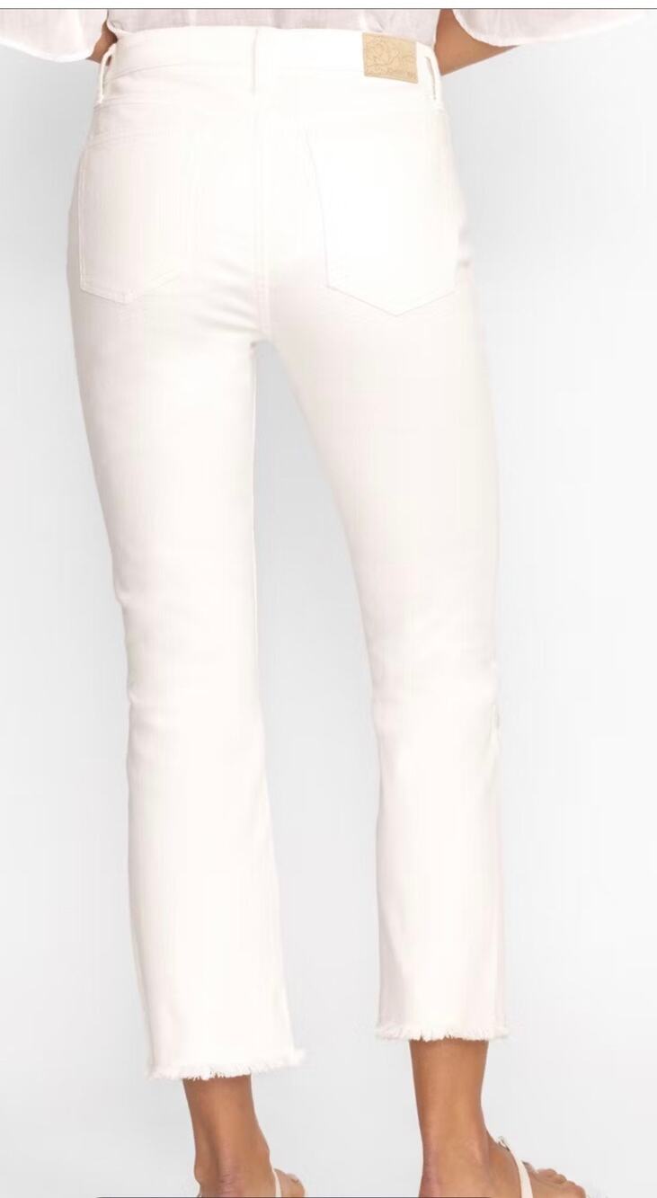 Johnny Was The Cropped Baby Boot Jeans White Size 28 Like New